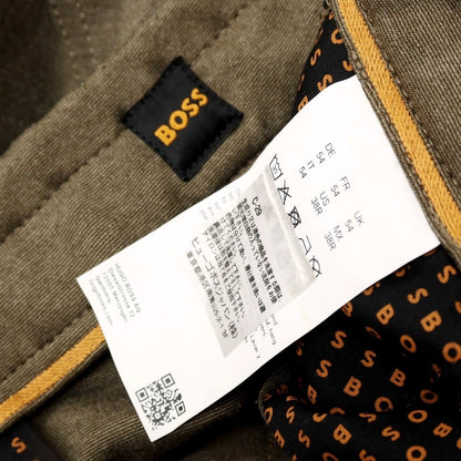 【中古】ボス BOSS ポリエステルレーヨンポリウレタン ジャージー イージーパンツ カーキブラウン【サイズ54】【 状態ランクB 】【 メンズ 】