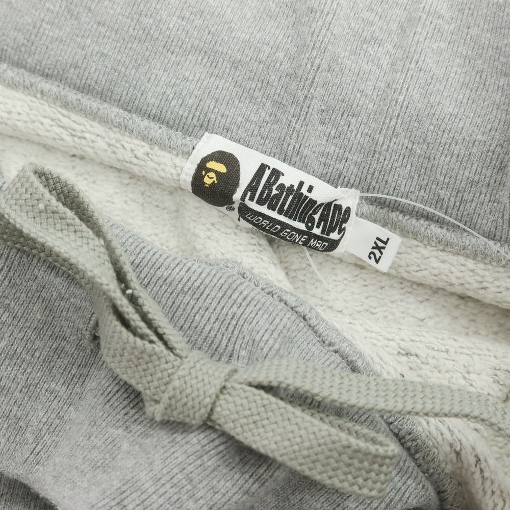 【中古】アベイシングエイプ A BATHING APE × DOVER STREET MARKET GINZA コットン スウェットパンツ ライトグレー【 2XL 】【 状態ランクC 】【 メンズ 】