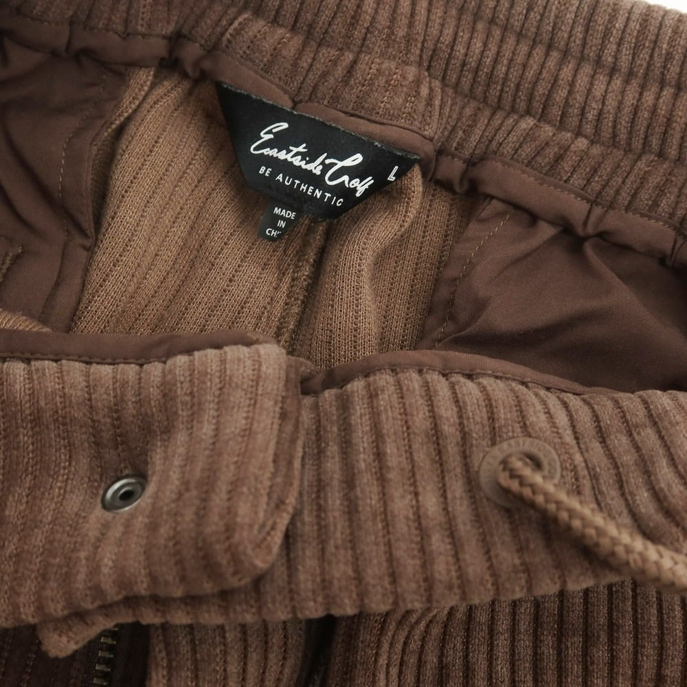 【中古】イーストサイドゴルフ Eastside Golf ストレッチポリエステル 太畝 イージーパンツ ブラウン【 L 】【 状態ランクC 】【 メンズ 】