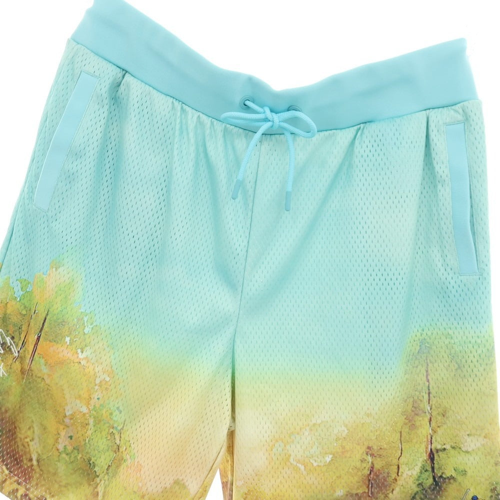 【中古】イーストサイドゴルフ Eastside Golf ポリエステル メッシュ ショートパンツ ティファニーブルーxイエロー【サイズXL】【 状態ランクB 】【 メンズ 】