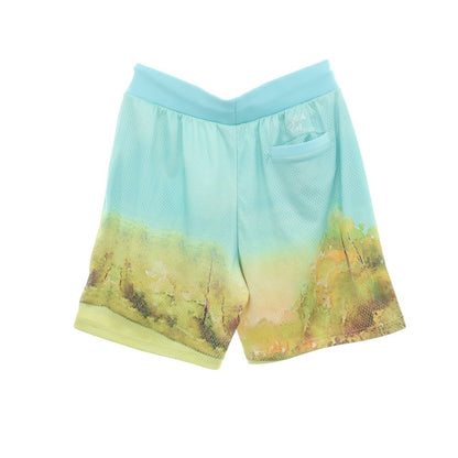 【中古】イーストサイドゴルフ Eastside Golf ポリエステル メッシュ ショートパンツ ティファニーブルーxイエロー【サイズXL】【 状態ランクB 】【 メンズ 】