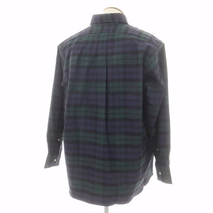 【中古】インディビジュアライズドシャツ INDIVIDUALIZED SHIRTS チェック ボタンダウンシャツ ネイビーxグリーン系【 15 1/2-33（M位） 】【 状態ランクA 】【 メンズ 】