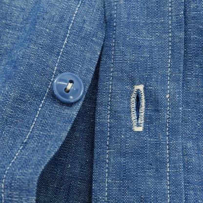 【中古】ジョン グラッコー JOHN GLUCKOW ダンガリー カジュアルシャツ ブルー【 42 】【 状態ランクA 】【 メンズ+A8 】