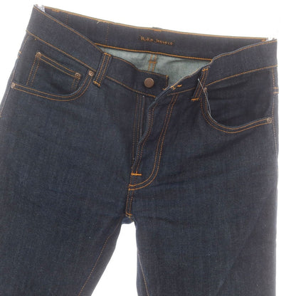 【中古】ヌーディージーンズ Nudie Jeans Lean Dean Dry 16 Dlps ストレッチコットン ジーンズ デニムパンツ ネイビー【 33 】【 状態ランクB 】【 メンズ 】