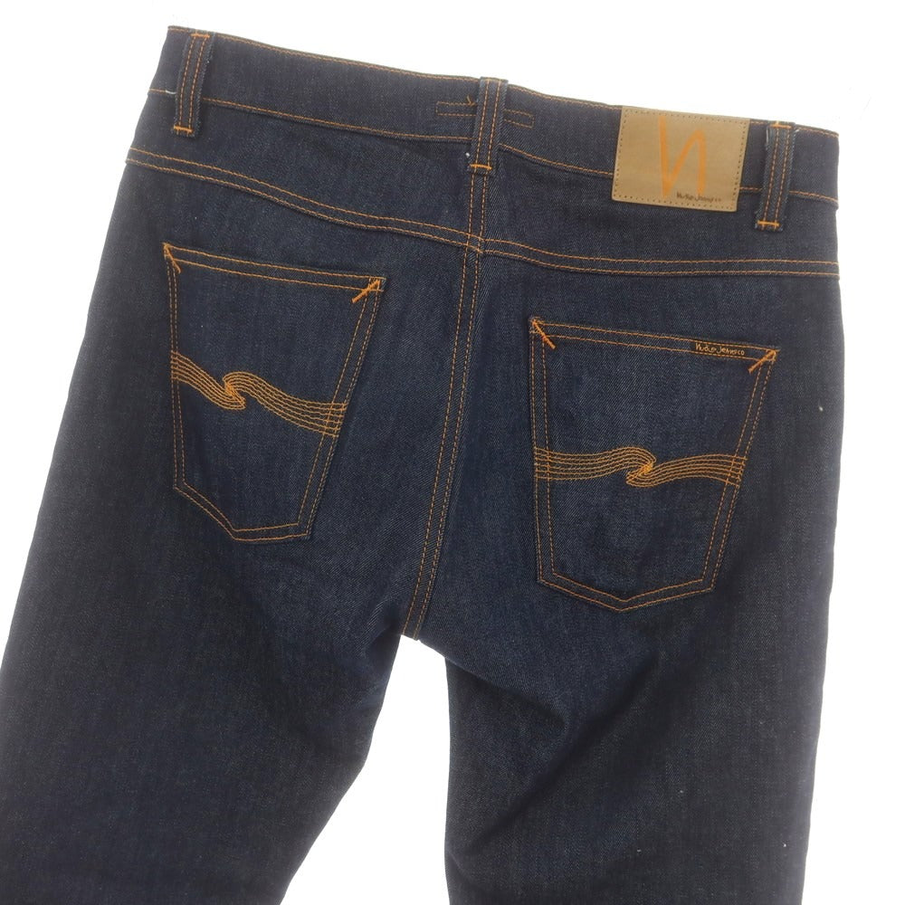 【中古】ヌーディージーンズ Nudie Jeans Lean Dean Dry 16 Dlps ストレッチコットン ジーンズ デニムパンツ ネイビー【 33 】【 状態ランクB 】【 メンズ 】