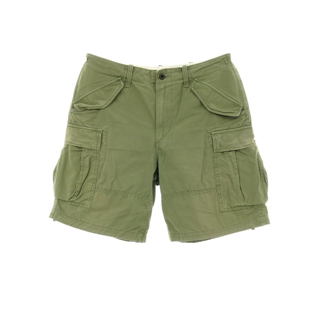 【中古】ポロ ラルフローレン Polo Ralph Lauren リップストップ コットン カーゴ ショートパンツ オリーブ【サイズ32】【 状態ランクC 】【 メンズ 】