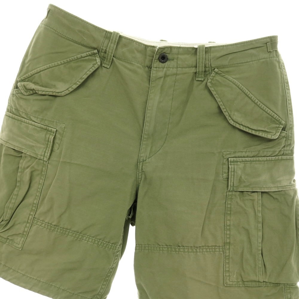 【中古】ポロ ラルフローレン Polo Ralph Lauren リップストップ コットン カーゴ ショートパンツ オリーブ【サイズ32】【 状態ランクC 】【 メンズ 】