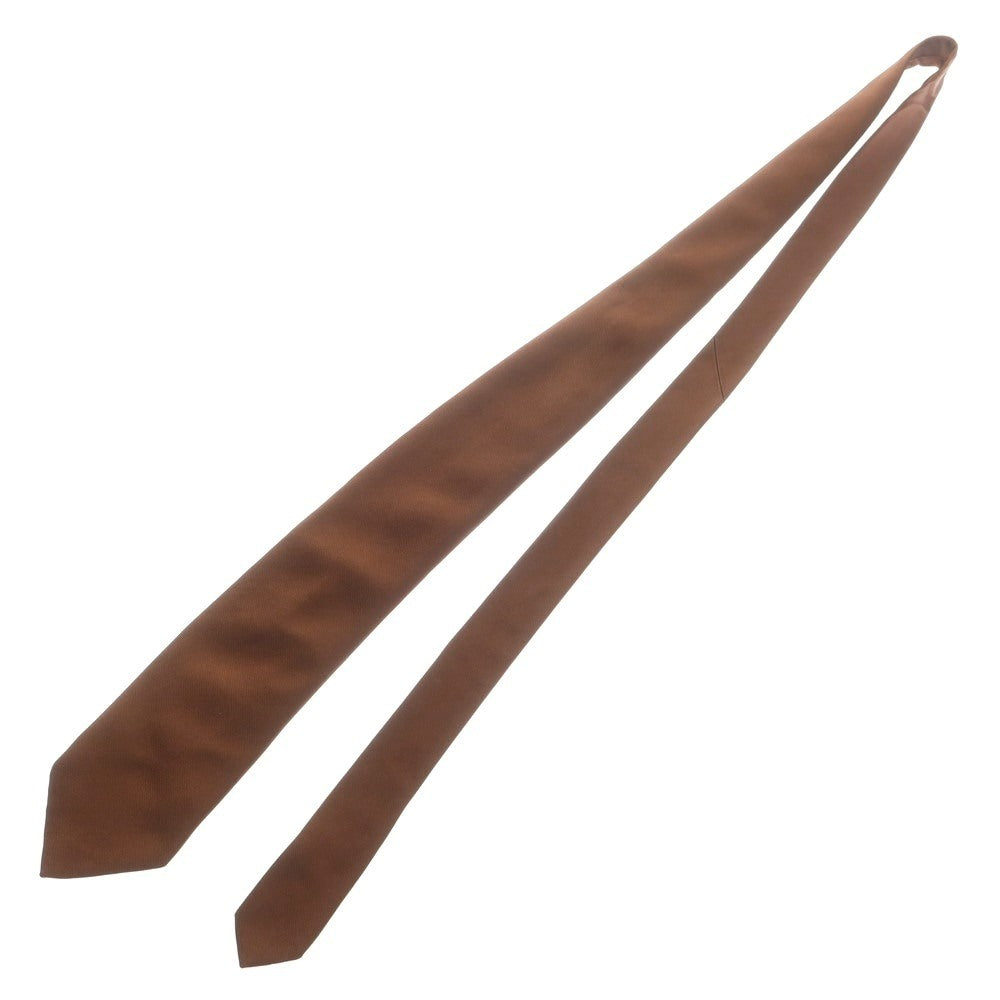 【中古】マリネッラ E.MARINELLA シルク 無地ネクタイ ブラウン【 状態ランクB 】【 メンズ 】