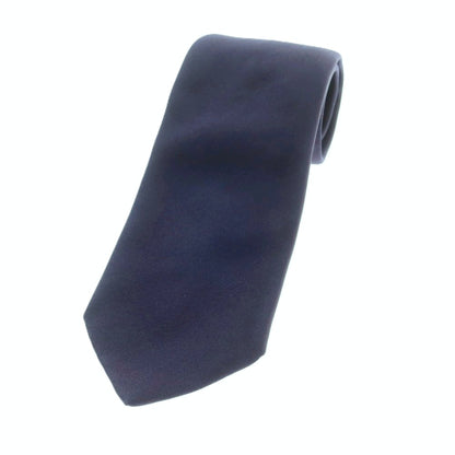 【中古】フランコバッシ FRANCO BASSI シルク 無地ネクタイ ネイビー【 状態ランクC 】【 メンズ 】