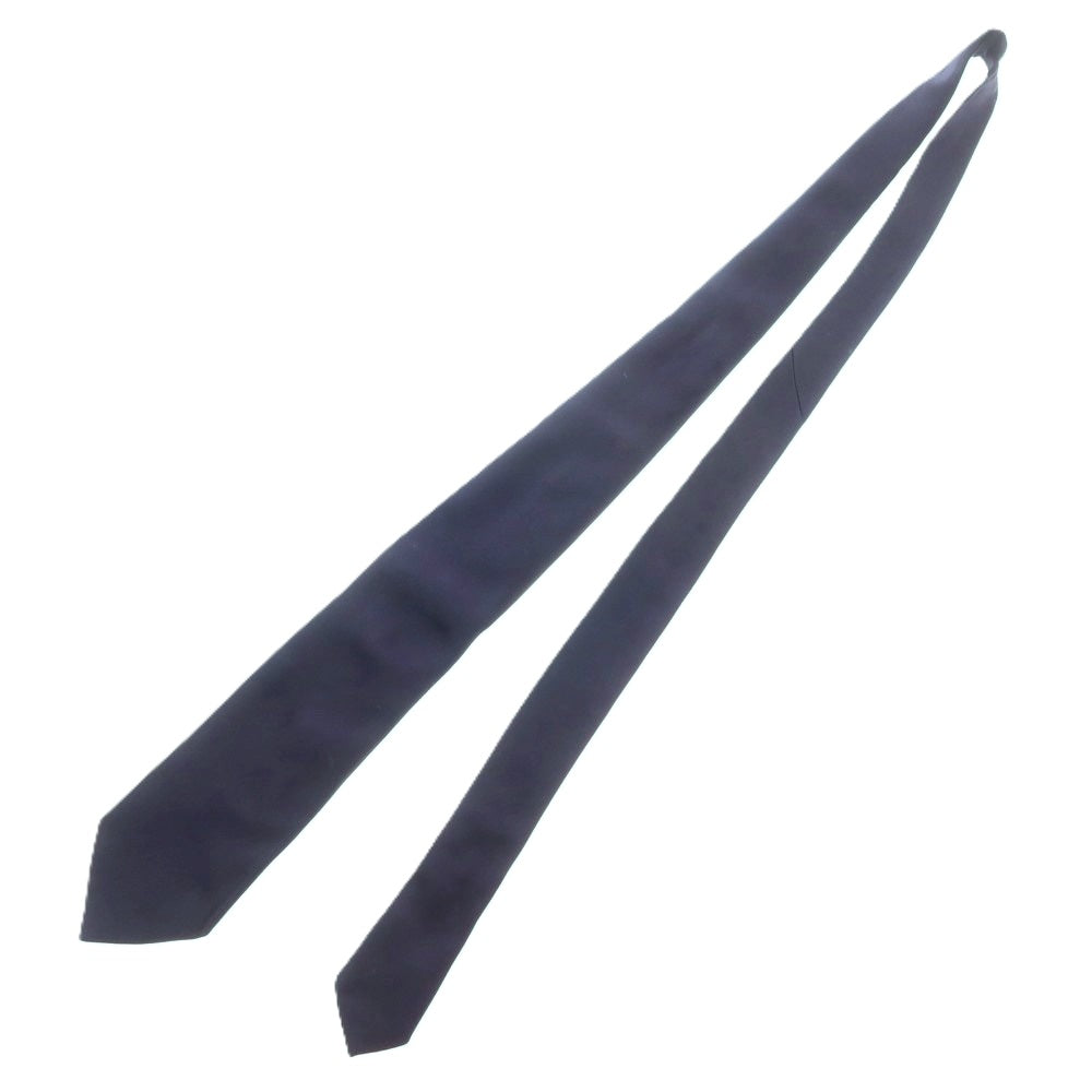 【中古】フランコバッシ FRANCO BASSI シルク 無地ネクタイ ネイビー【 状態ランクC 】【 メンズ 】