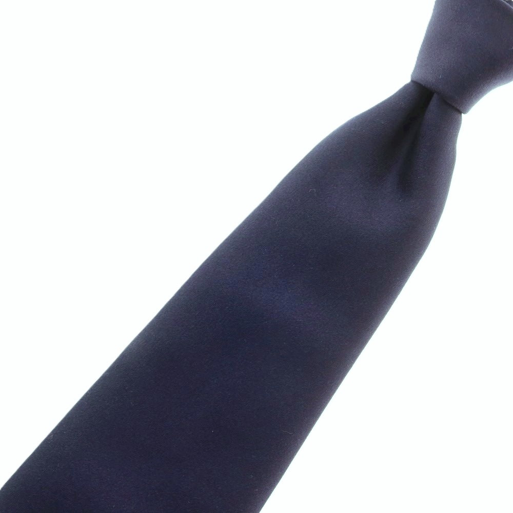 【中古】フランコバッシ FRANCO BASSI シルク 無地ネクタイ ネイビー【 状態ランクC 】【 メンズ 】