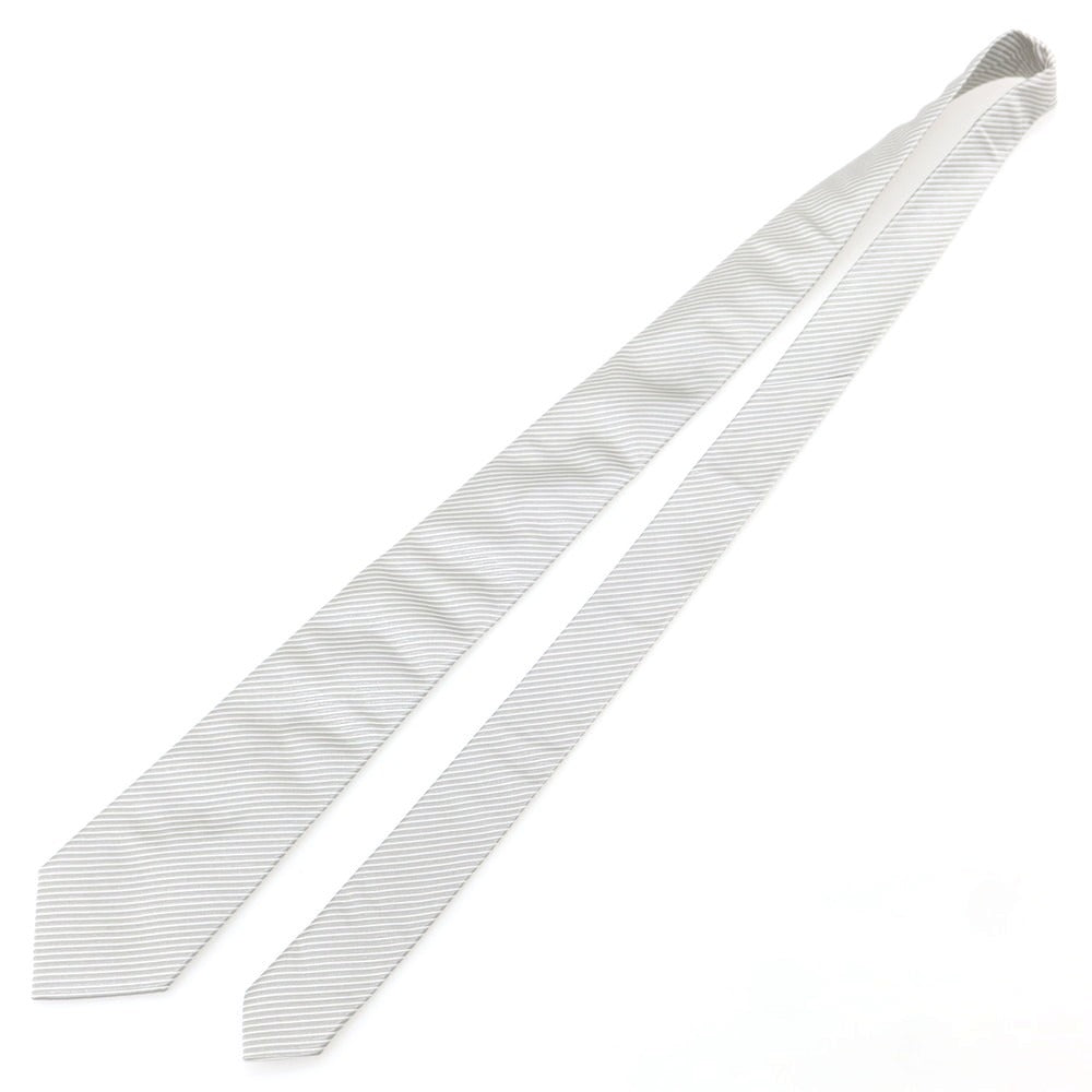 【中古】フランコバッシ FRANCO BASSI BEAMS F別注 シルク ストライプ柄ネクタイ グレー【 状態ランクB 】【 メンズ 】