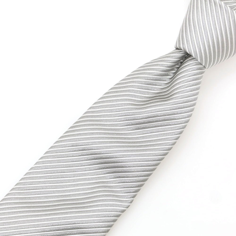 【中古】フランコバッシ FRANCO BASSI BEAMS F別注 シルク ストライプ柄ネクタイ グレー【 状態ランクB 】【 メンズ 】