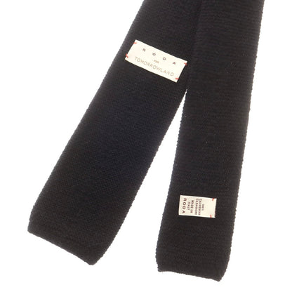 【中古】ロダ RODA TOMORROWLAND別注 ウール ニットタイ ネクタイ ブラック【 状態ランクB 】【 メンズ 】