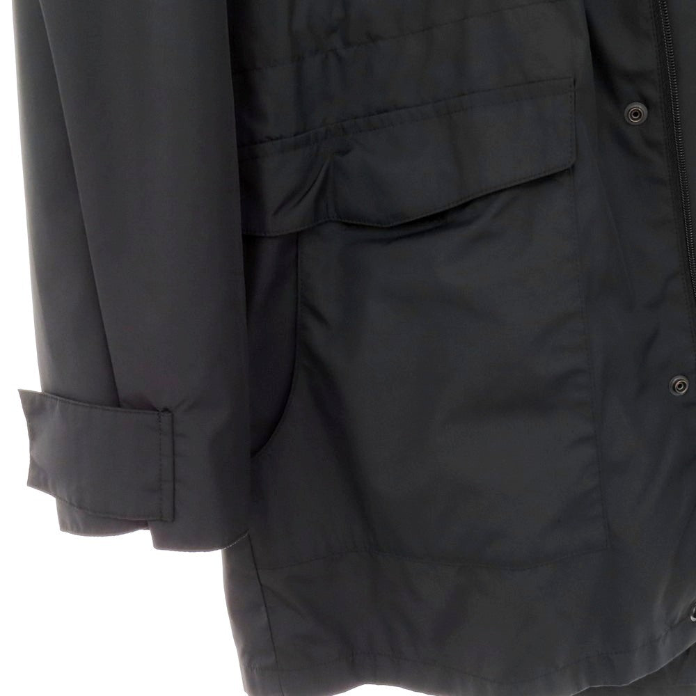 【中古】ニューヨーカー NEWYORKER ポリエステル スタンドカラー コート ブラック【サイズM】【 状態ランクB 】【 メンズ 】[EPD]
