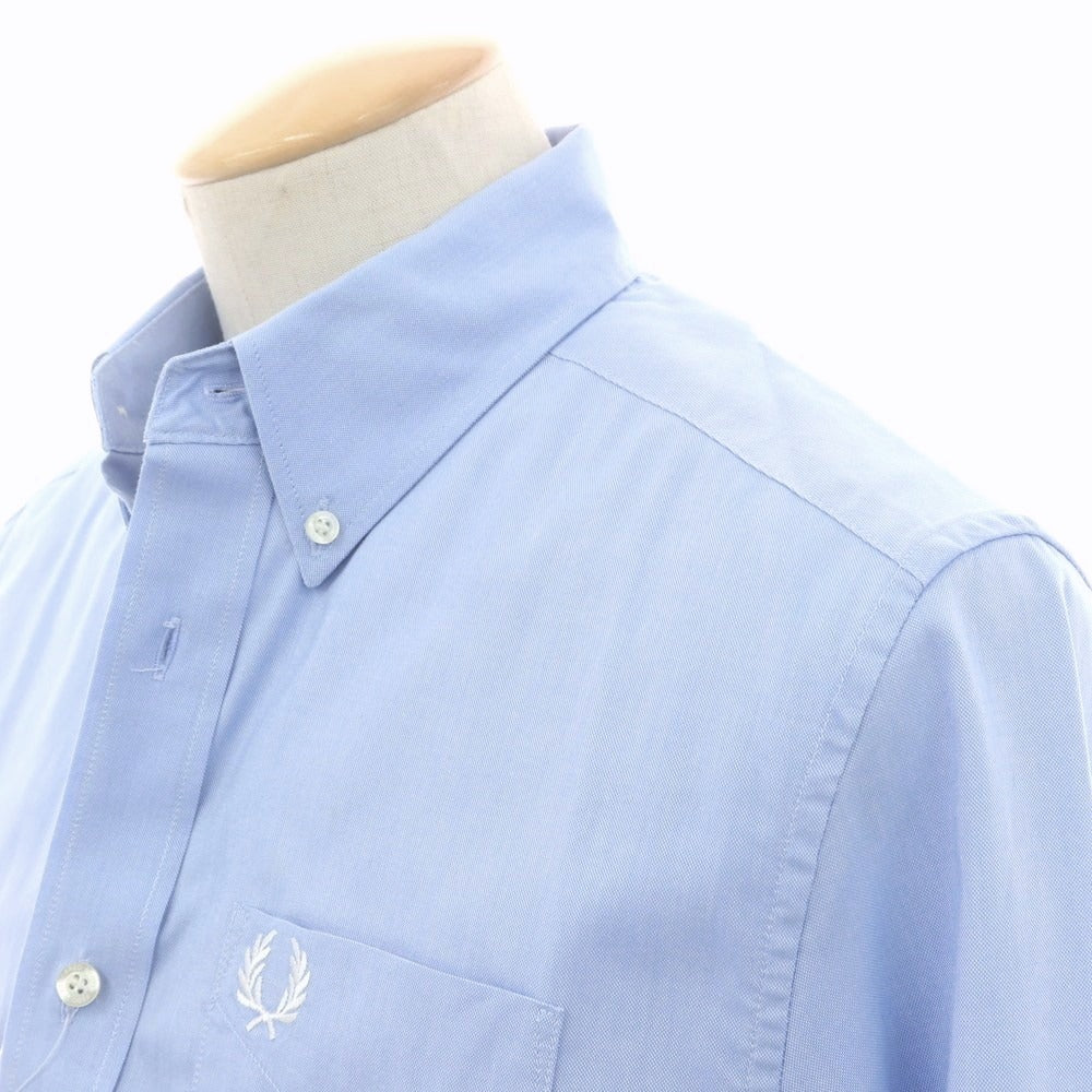 【中古】フレッドペリー FRED PERRY コットン ボタンダウンシャツ サックスブルー【 S 】【 状態ランクB 】【 メンズ 】