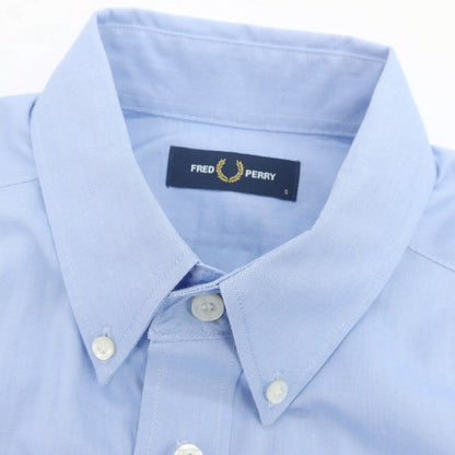 【中古】フレッドペリー FRED PERRY コットン ボタンダウンシャツ サックスブルー【 S 】【 状態ランクB 】【 メンズ 】
