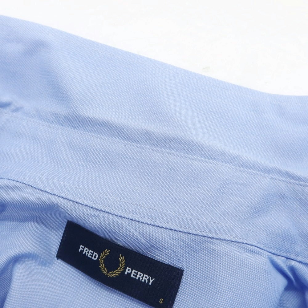 【中古】フレッドペリー FRED PERRY コットン ボタンダウンシャツ サックスブルー【 S 】【 状態ランクB 】【 メンズ 】