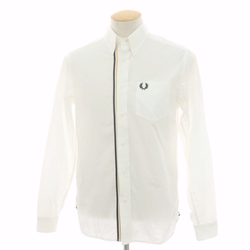 【中古】フレッドペリー FRED PERRY コットン ボタンダウンシャツ ホワイト【 S 】【 状態ランクC 】【 メンズ 】