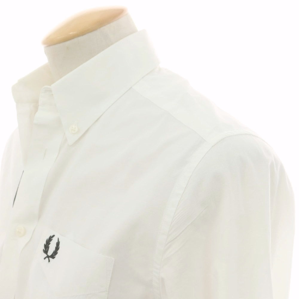 【中古】フレッドペリー FRED PERRY コットン ボタンダウンシャツ ホワイト【 S 】【 状態ランクC 】【 メンズ 】
