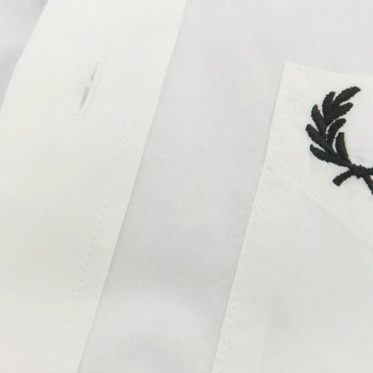 【中古】フレッドペリー FRED PERRY コットン ボタンダウンシャツ ホワイト【 S 】【 状態ランクC 】【 メンズ 】