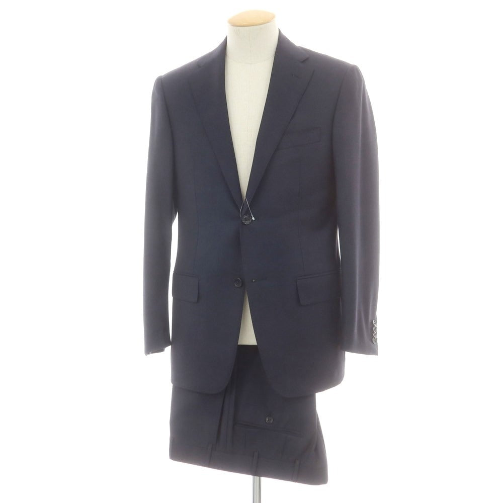 【中古】コルネリアーニ CORNELIANI SUPER110’S ウール 2つボタンスーツ ネイビー【 サイズ44 】【 状態ランクC 】【 メンズ 】 [APD]