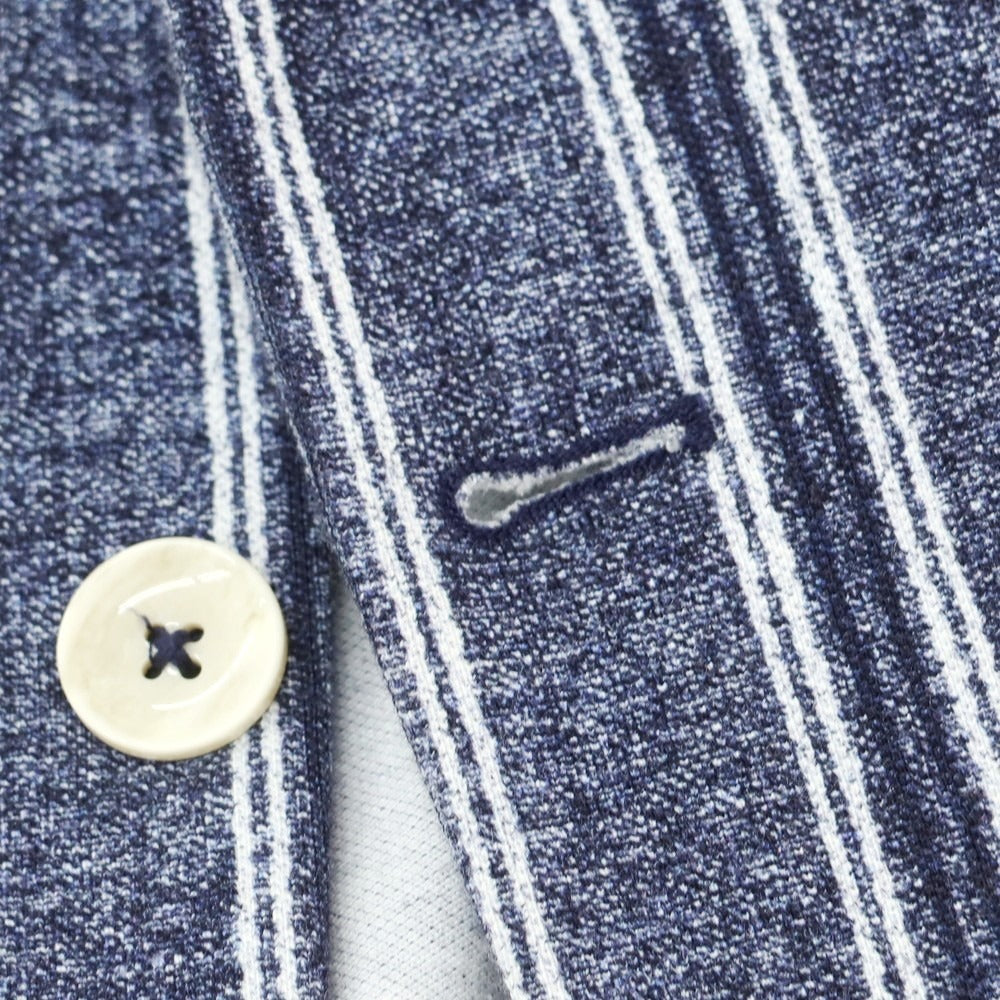 【中古】チルコロ1901 CIRCOLO 1901 ジャージーコットン ストライプ カジュアルジャケット ネイビー【 48 】【 状態ランクC 】【 メンズ 】