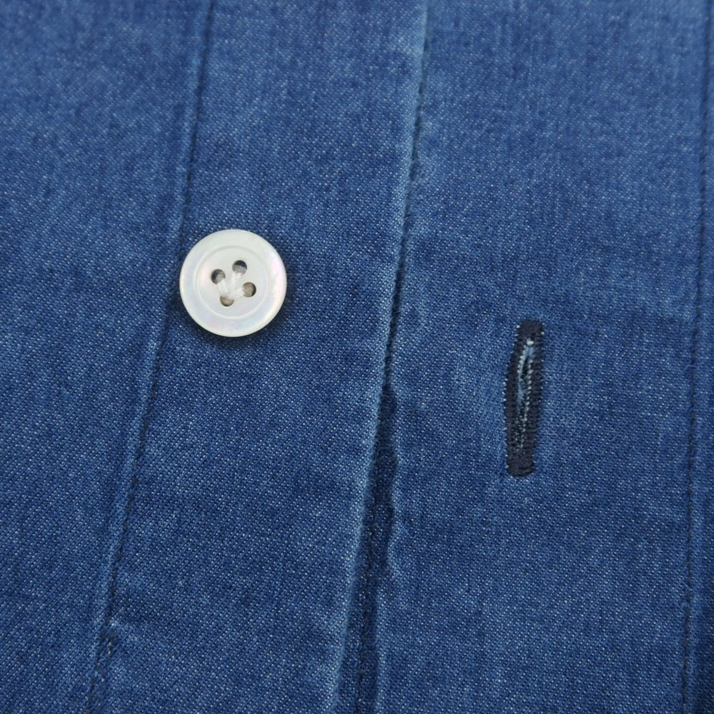 【中古】フィナモレ Finamore シャンブレー カジュアルシャツ ブルー【 39 】【 状態ランクC 】【 メンズ 】