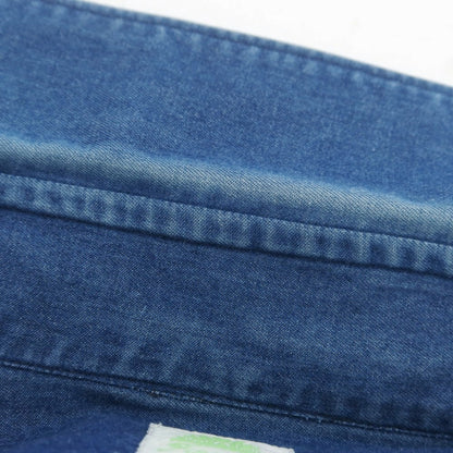 【中古】フィナモレ Finamore シャンブレー カジュアルシャツ ブルー【 39 】【 状態ランクC 】【 メンズ 】