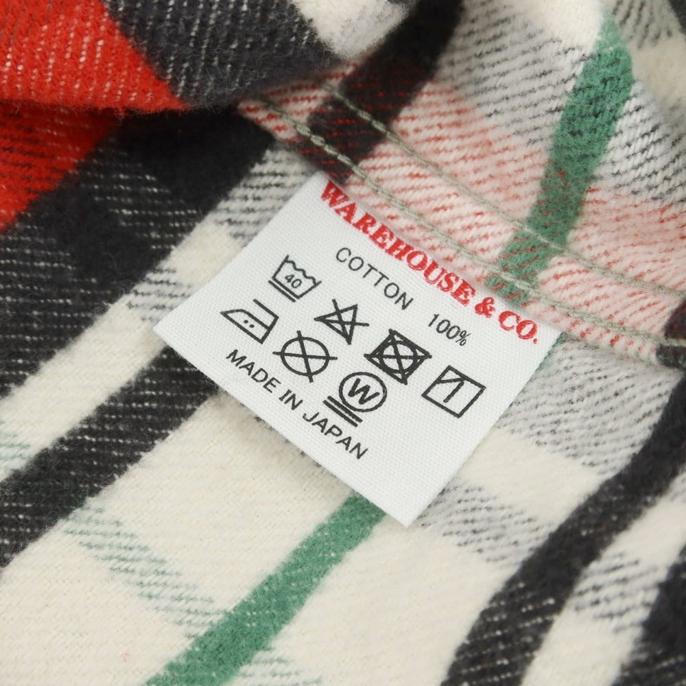 【中古】ウエアハウス ウェアハウス WAREHOUSE チェック ネルシャツ レッド系【サイズＭ】【 状態ランクB 】【 メンズ 】[CPD]