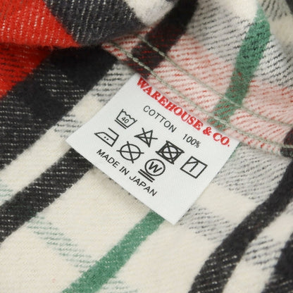 【中古】ウエアハウス ウェアハウス WAREHOUSE チェック ネルシャツ レッド系【 Ｍ 】【 状態ランクB 】【 メンズ 】