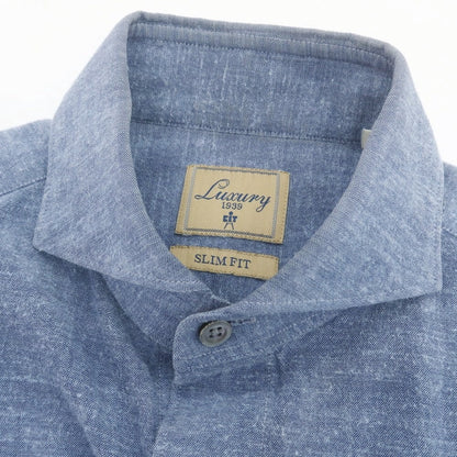 【中古】チット CIT LUXURY コットン カジュアルシャツ ブルー系【 39 】【 状態ランクC 】【 メンズ 】