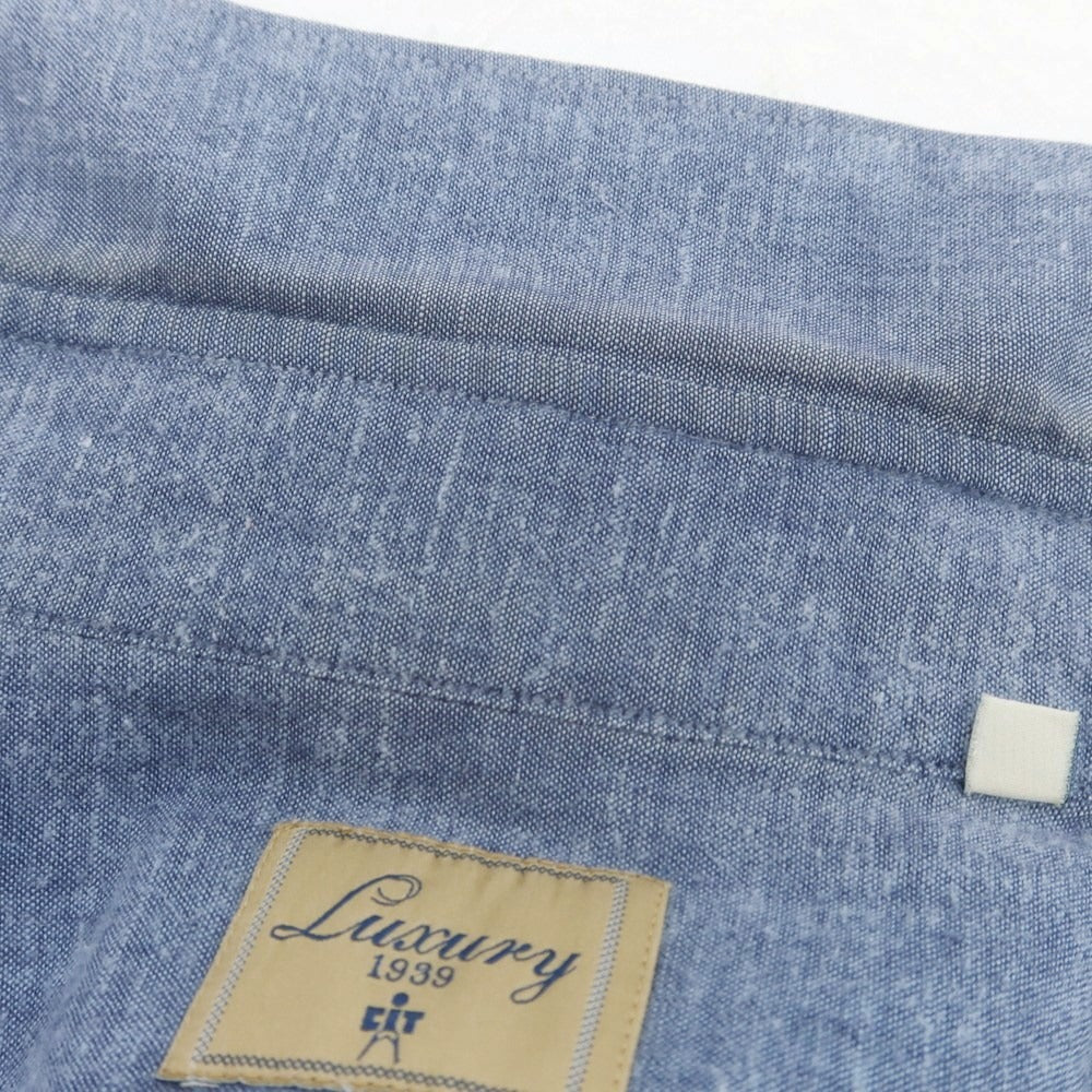 【中古】チット CIT LUXURY コットン カジュアルシャツ ブルー系【 39 】【 状態ランクC 】【 メンズ 】