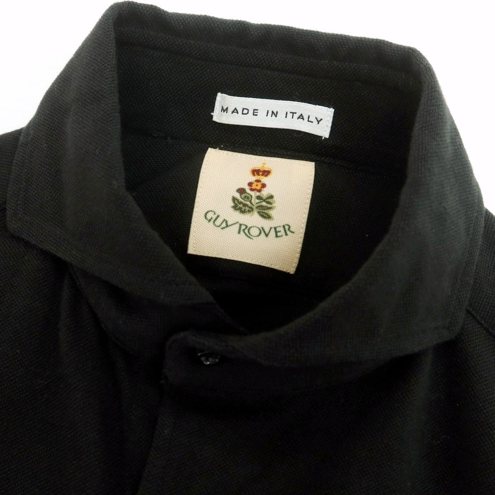 【中古】ギローバー GUY ROVER 鹿の子コットン カジュアルシャツ ブラック【 Ｓ 】【 状態ランクB 】【 メンズ 】