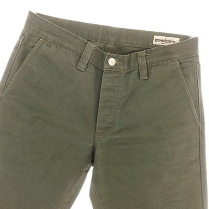【中古】グロウンアンドソーン grown&amp;sewn コットン ワークパンツ カーキオリーブ【 31 】【 状態ランクB 】【 メンズ 】