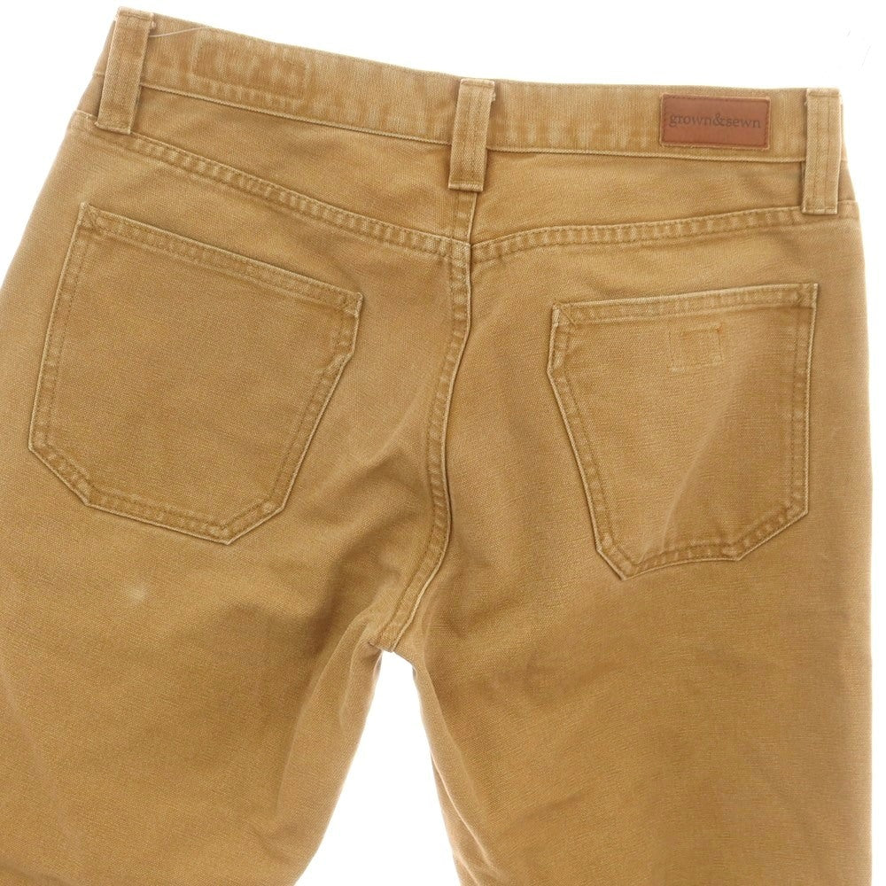【中古】グロウンアンドソーン grown&amp;sewn コットン ワークパンツ キャメル【サイズ31】【 状態ランクC 】【 メンズ 】[CPD]