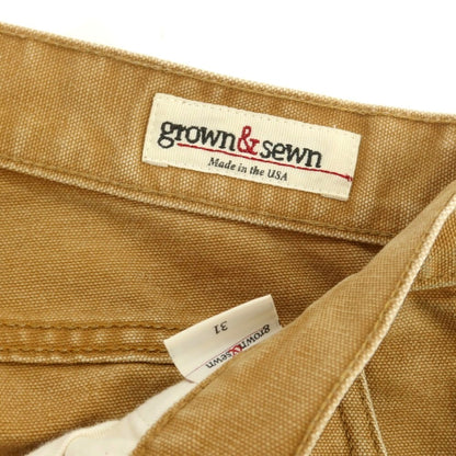 【中古】グロウンアンドソーン grown&amp;sewn コットン ワークパンツ キャメル【 31 】【 状態ランクC 】【 メンズ 】