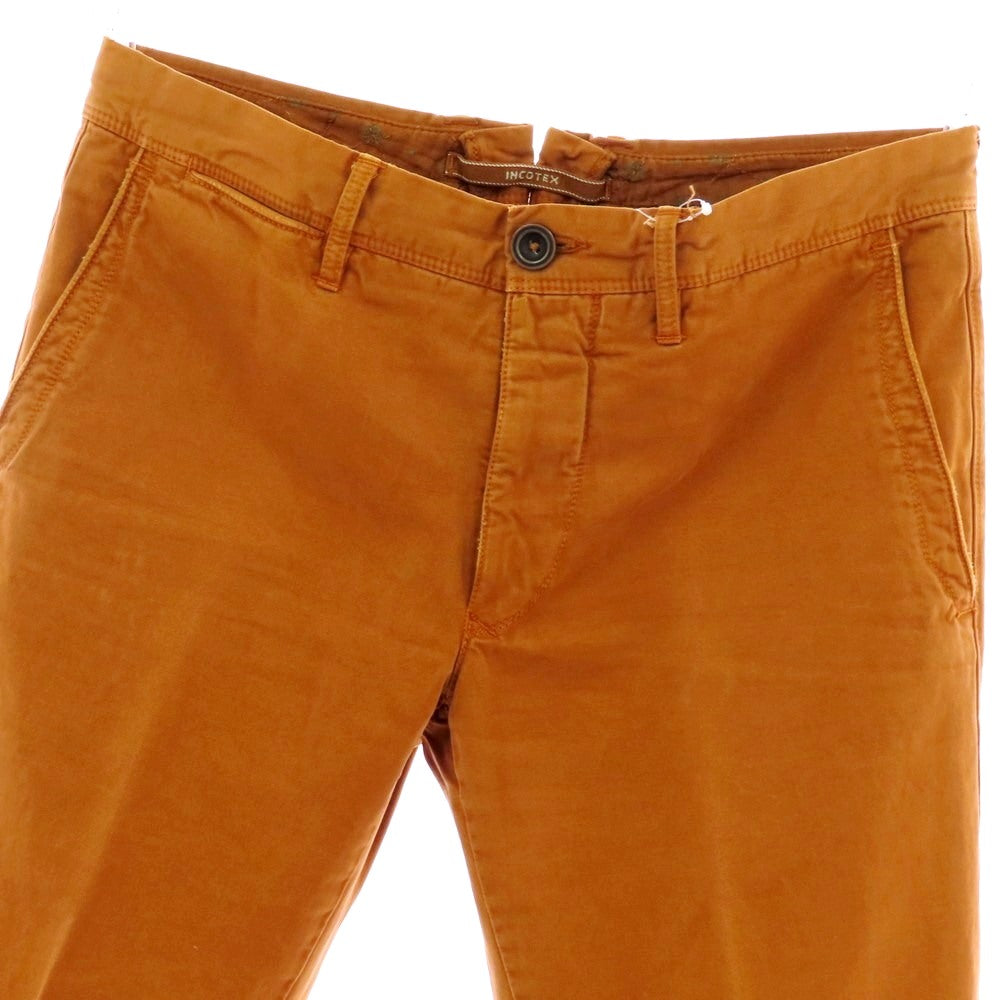 【中古】インコテックス INCOTEX コットン カジュアルスラックスパンツ オレンジ【 32 】【 状態ランクB 】【 メンズ 】