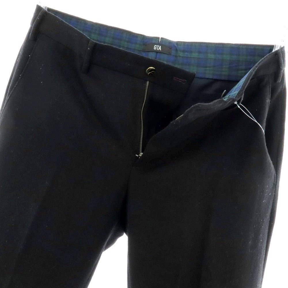 【中古】ジーティーアー G.T.A ウールナイロン ジャージー カジュアルスラックスパンツ ブラック【 48 】【 状態ランクC 】【 メンズ 】