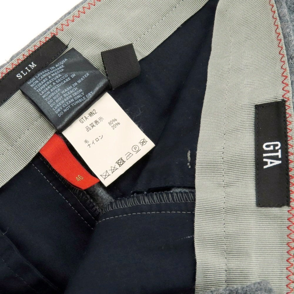 【中古】ジーティーアー G.T.A ウールナイロン ジャージー カジュアルスラックスパンツ グレー【 46 】【 状態ランクB 】【 メンズ 】