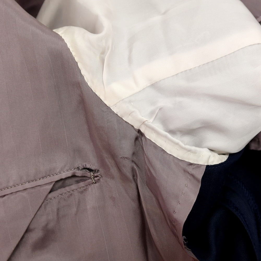 【中古】トゥモローランド TOMORROWLAND ウールリネン ヘリンボーンストライプ 2B テーラードジャケット ネイビー【サイズ48】【 状態ランクC 】【 メンズ 】