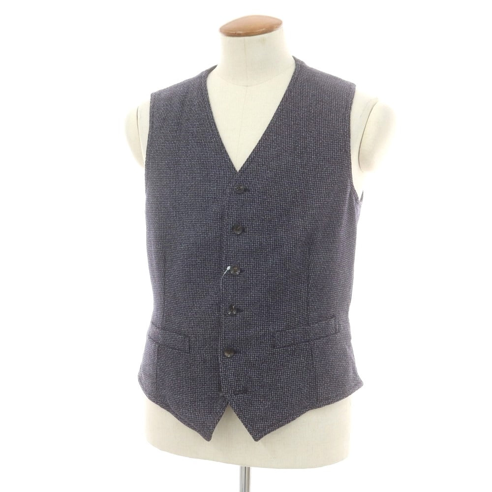 【中古】ラルディーニ LARDINI ウールポリエステル カジュアル系ジレ ベスト ネイビー【 48 】【 状態ランクB 】【 メンズ 】