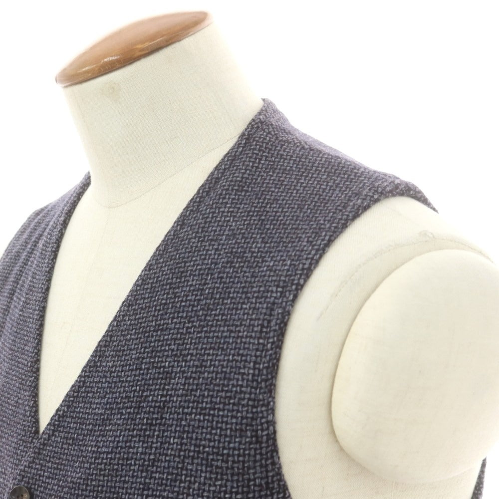 【中古】ラルディーニ LARDINI ウールポリエステル カジュアル系ジレ ベスト ネイビー【 48 】【 状態ランクB 】【 メンズ 】