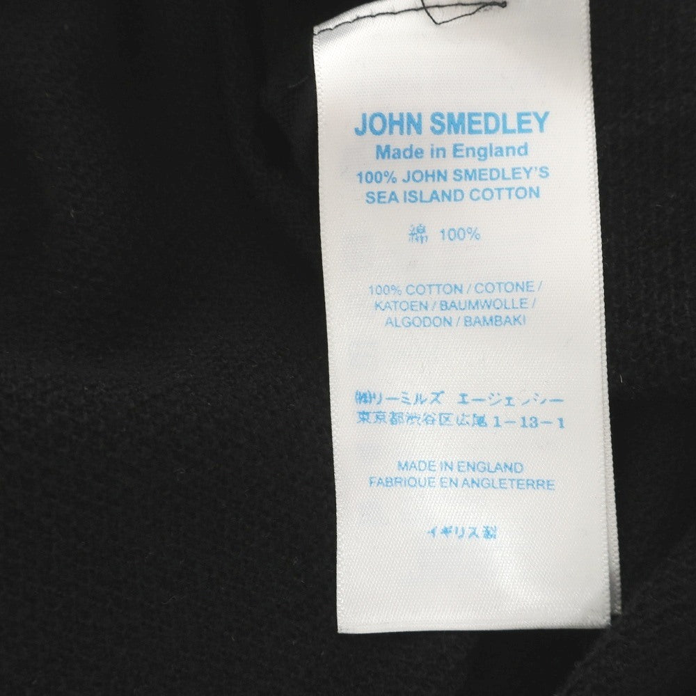 【中古】ジョンスメドレー JOHN SMEDLEY BEAMS F別注 コットン 半袖 ポロニット ブラック【サイズL】【 状態ランクC 】【 メンズ 】