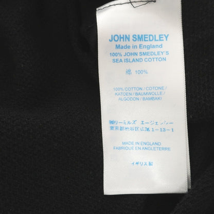 【中古】ジョンスメドレー JOHN SMEDLEY BEAMS F別注 コットン 半袖 ポロニット ブラック【サイズL】【 状態ランクC 】【 メンズ 】