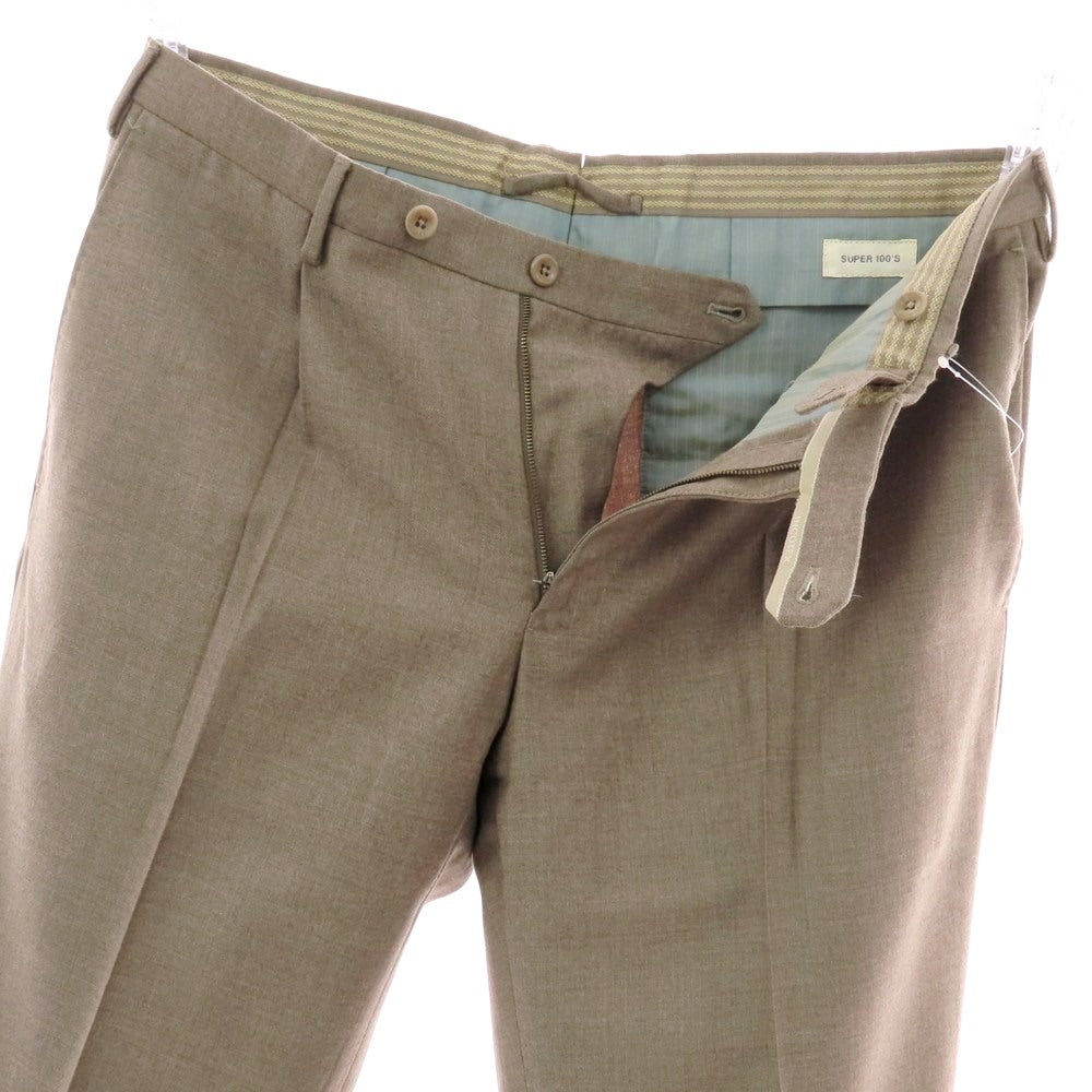【中古】インコテックス INCOTEX BEAMS F別注 SUPER100‘S ウール ドレススラックスパンツ グレージュ【 50 】【 状態ランクD 】【 メンズ 】