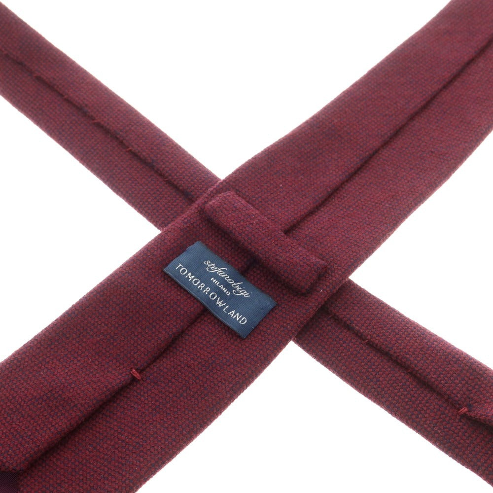 【中古】ステファノ ビジ stefano bigi TOMORROWLAND別注 ウール 無地ネクタイ パープル【 状態ランクB 】【 メンズ 】