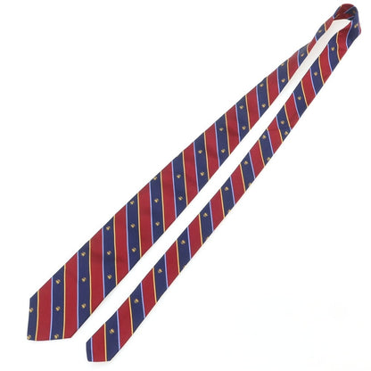 【中古】ブルックスブラザーズ Brooks Brothers シルク ストライプ柄ネクタイ ワインレッドxネイビー【 状態ランクB 】【 メンズ 】
