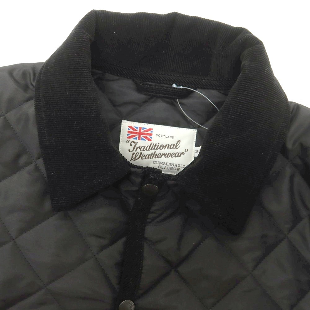 【中古】トラディショナルウェザーウェア Traditional Weatherwear ポリエステル 中綿入り キルティングブルゾン ブラック【 38 】【 状態ランクA 】【 メンズ 】