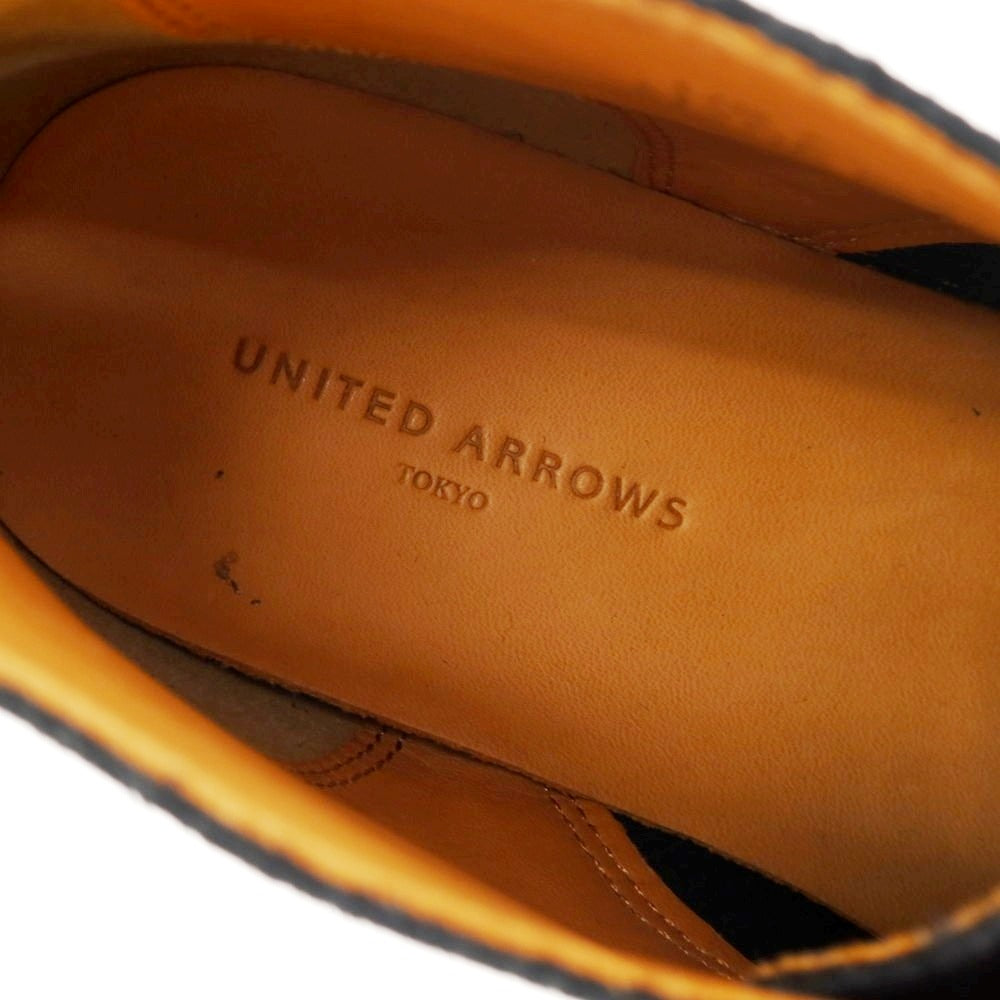 【中古】【未使用】ユナイテッドアローズ UNITED ARROWS スエード チャッカブーツ ブラック【サイズ25】【 状態ランクS 】【 メンズ 】[BPD]